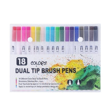 Load image into Gallery viewer, FineLiner Art Marker Pens Dual Tip Brush Pen