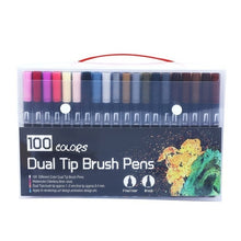 Load image into Gallery viewer, FineLiner Art Marker Pens Dual Tip Brush Pen
