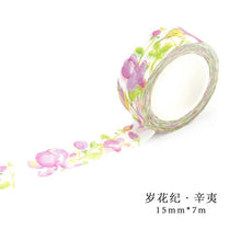 Load image into Gallery viewer, Romantic Floral Paper Washi Tape