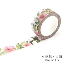 Load image into Gallery viewer, Romantic Floral Paper Washi Tape