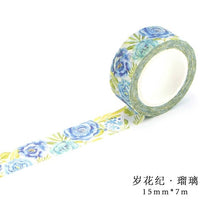Load image into Gallery viewer, Romantic Floral Paper Washi Tape