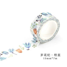 Load image into Gallery viewer, Romantic Floral Paper Washi Tape