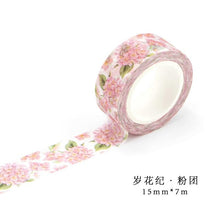 Load image into Gallery viewer, Romantic Floral Paper Washi Tape