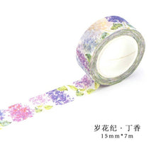 Load image into Gallery viewer, Romantic Floral Paper Washi Tape