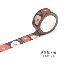 Load image into Gallery viewer, Romantic Floral Paper Washi Tape