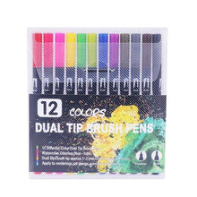 Load image into Gallery viewer, FineLiner Art Marker Pens Dual Tip Brush Pen