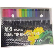 Load image into Gallery viewer, FineLiner Art Marker Pens Dual Tip Brush Pen