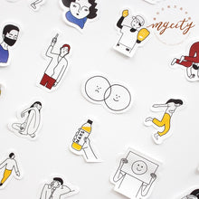 Load image into Gallery viewer, 30 Sheets Simple Clear Girl Stickers
