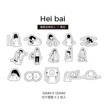 Load image into Gallery viewer, 30 Sheets Simple Clear Girl Stickers