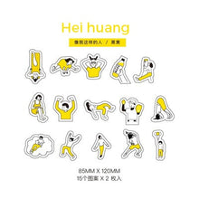 Load image into Gallery viewer, 30 Sheets Simple Clear Girl Stickers