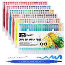 Load image into Gallery viewer, FineLiner Art Marker Pens Dual Tip Brush Pen