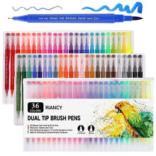 Load image into Gallery viewer, FineLiner Art Marker Pens Dual Tip Brush Pen