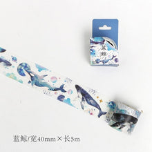 Load image into Gallery viewer, Big Whale Sea Washi Tape